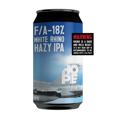 Hope F/A-18% White Rhino Hazy IPA 375ml Can