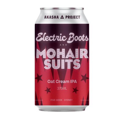 Akasha Electric Boots and Mohair Suits Oat Cream IPA 375ml Can