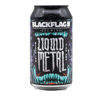 Black Flag Liquid Metal Black IPA 375ml Can
