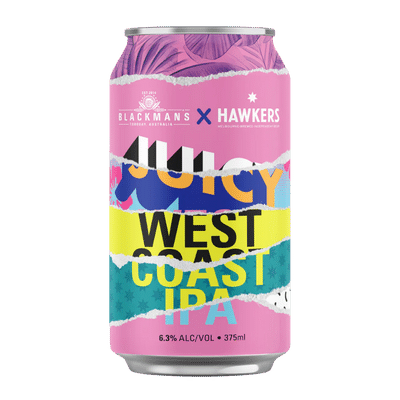 Blackman's x Hawkers Juicy West Coast IPA 375ml Can