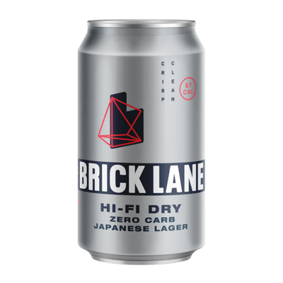 Brick Lane Hi-Fi Dry Zero Carb Japanese Lager 355ml Can