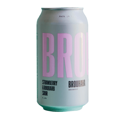 Brouhaha Strawberry and Rhubarb Sour