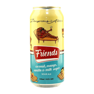 Dangerous Ales Friends Coconut, Mango, Vanilla & Milk Sugar Sour Ale 440ml Can