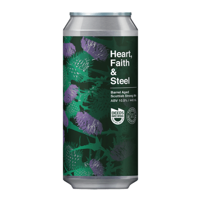Deeds Heart, Faith & Steel Barrel Aged Scottish Strong Ale 440ml Can