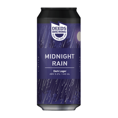 Deeds Midnight Rain Dark Lager 440ml Can