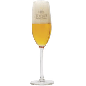 Deus Brut Des Flandres Stemmed Flute Beer Glass