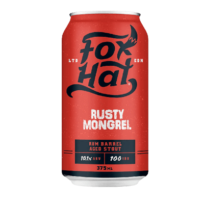 Fox Hat Rusty Mongrel Rum Barrel Aged Imperial Stout 375ml Can