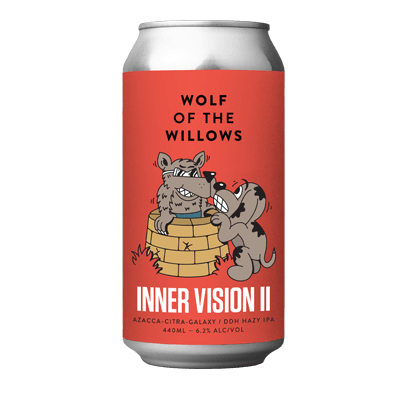 Wolf of the Willows Inner Vision II Azacca/Citra/Galaxy DDH Hazy IPA 440ml Can