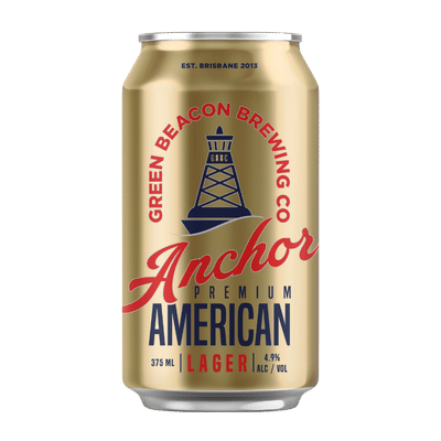 Green Beacon Anchor Premium American Lager 375ml Can