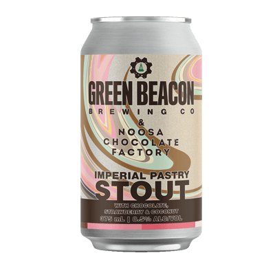 Green Beacon Imperial Pastry Stout With Chocolate, Strawberry & Coconut 375ml Can