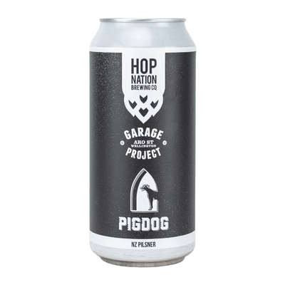 Hop Nation x Garage Project PigDog NZ Pilsner 440ml Can