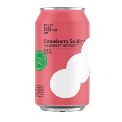Molly Rose Strawberry Sublime Alcohol Free Strawberry Lime Gose 375ml Can