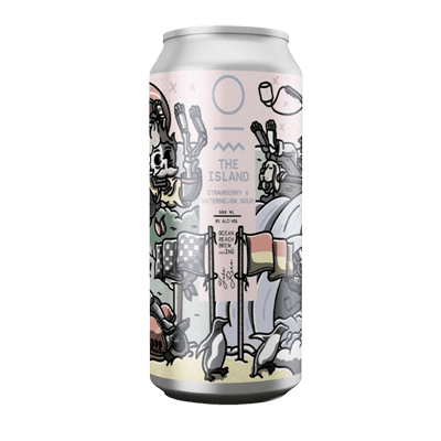 Ocean Reach Artist Series The Island Strawberry & Watermelon Sour 500ml Can