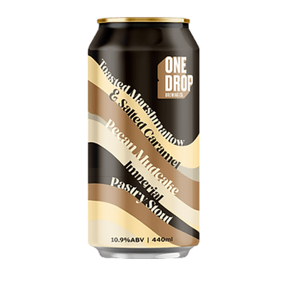 One Drop Toasted Marshmallow & Salted Caramel Pecan Mudcake Imperial Pastry Stout 440ml Can