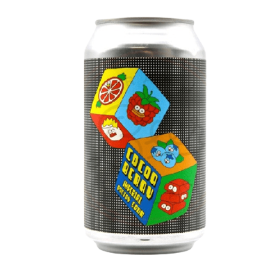 Prairie Cocoa Berry Imperial Pastry Sour w/ Orange, Lemon, Lime, Raspberry, Blueberry, Grapefruit, Cacao Nibs and Toasted Marshmallow 355ml Can