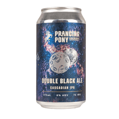 Prancing Pony Double Black Cascadian IPA 375ml Can