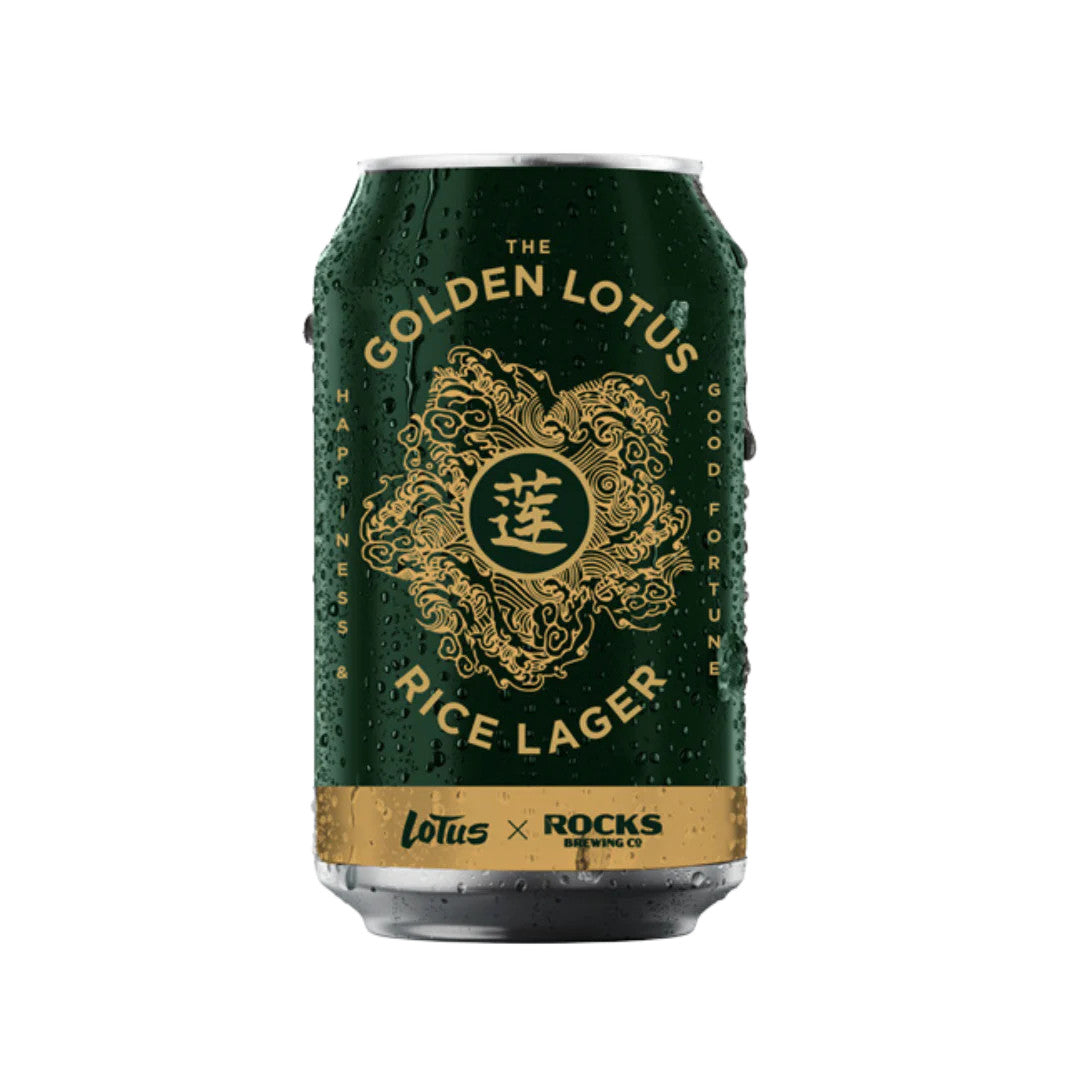 Rocks Brewing Golden Lotus Rice Lager 375ml Can