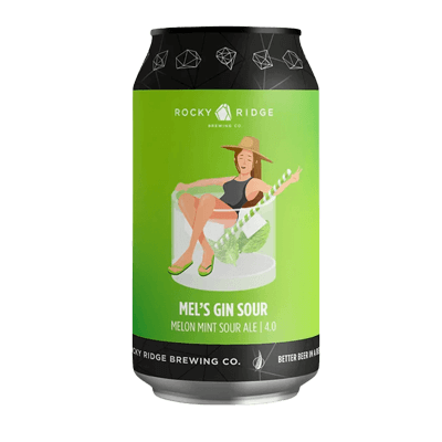 Rocky Ridge Mel's Gin Sour Melon Mint Sour Ale 375ml Can