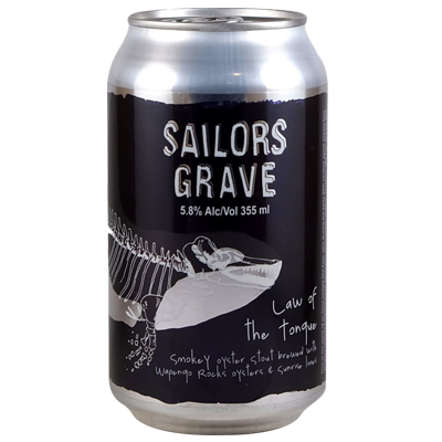 Sailors Grave Law of the Tongue Smoked Oyster Stout 355ml Can