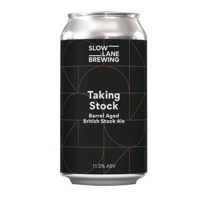 Slow Lane Taking Stock Barrel Aged British Stock Ale 375ml Can