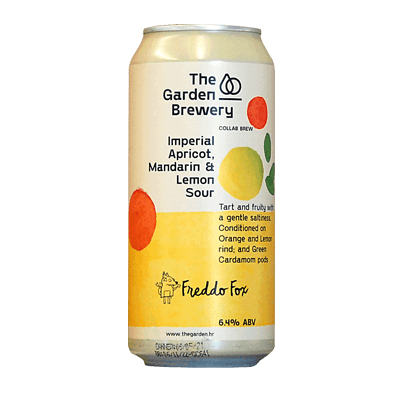 The Garden Freddo Fox Collab Sour Apricot, Lemon & Mandarin Sour Ale 440ml Can
