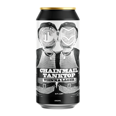 White Bay x Fox Friday Chainmail Tanktop Vienna Lager 440ml Can